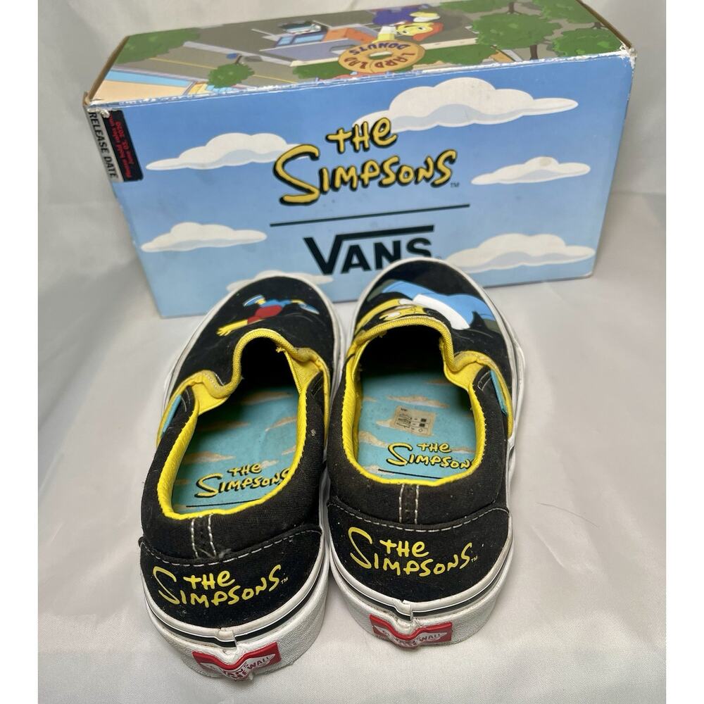 USED - Vans Classic Slip-On The Simpsons Homer/ Bart 3.5 Men/ 5 Women’s W/Box - Picture 4 of 8